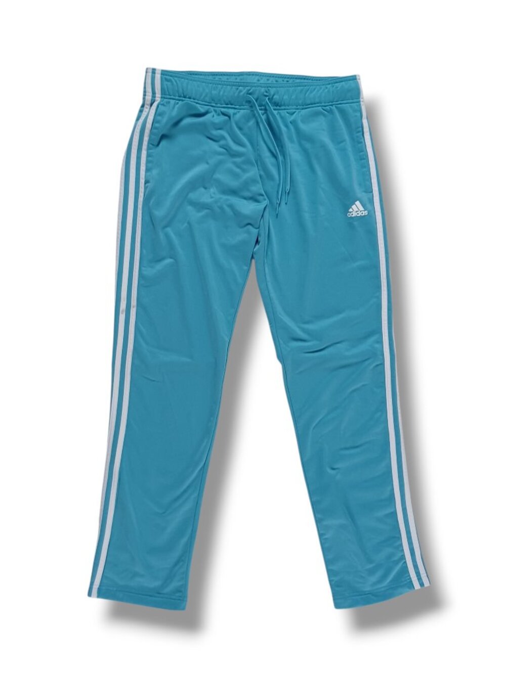 Adidas Essentials Womens Sweatpants Blue White Stripes Fleece Track Pants Size L
